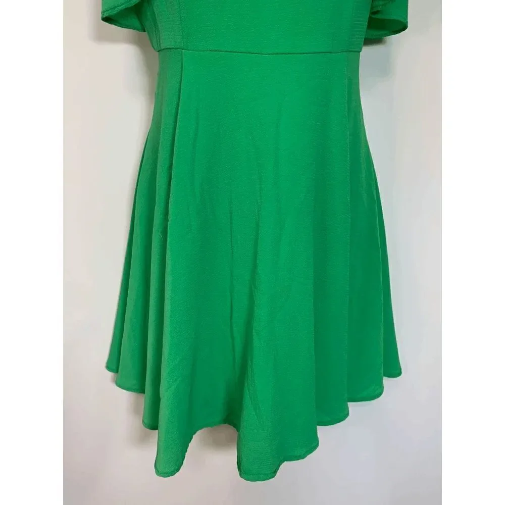 She + Sky Kelly Green Halter Mini Dress - Picture 2 of 9